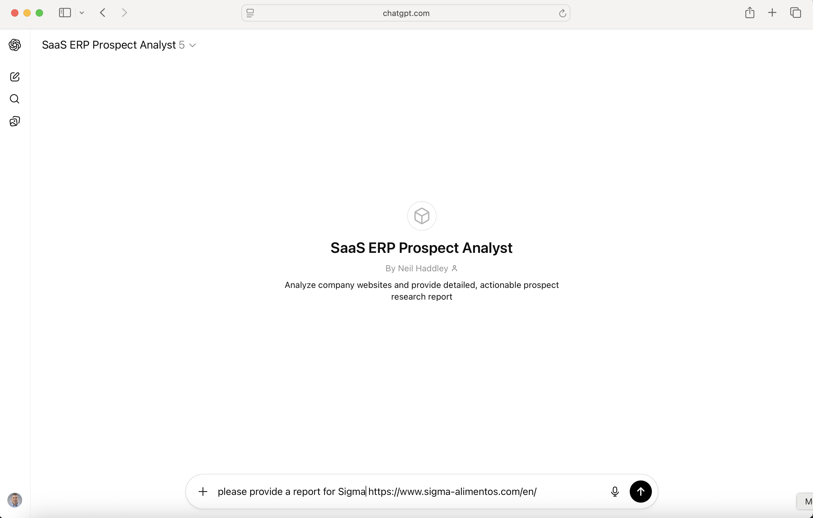 I used the link to navigate to my custom GPT
